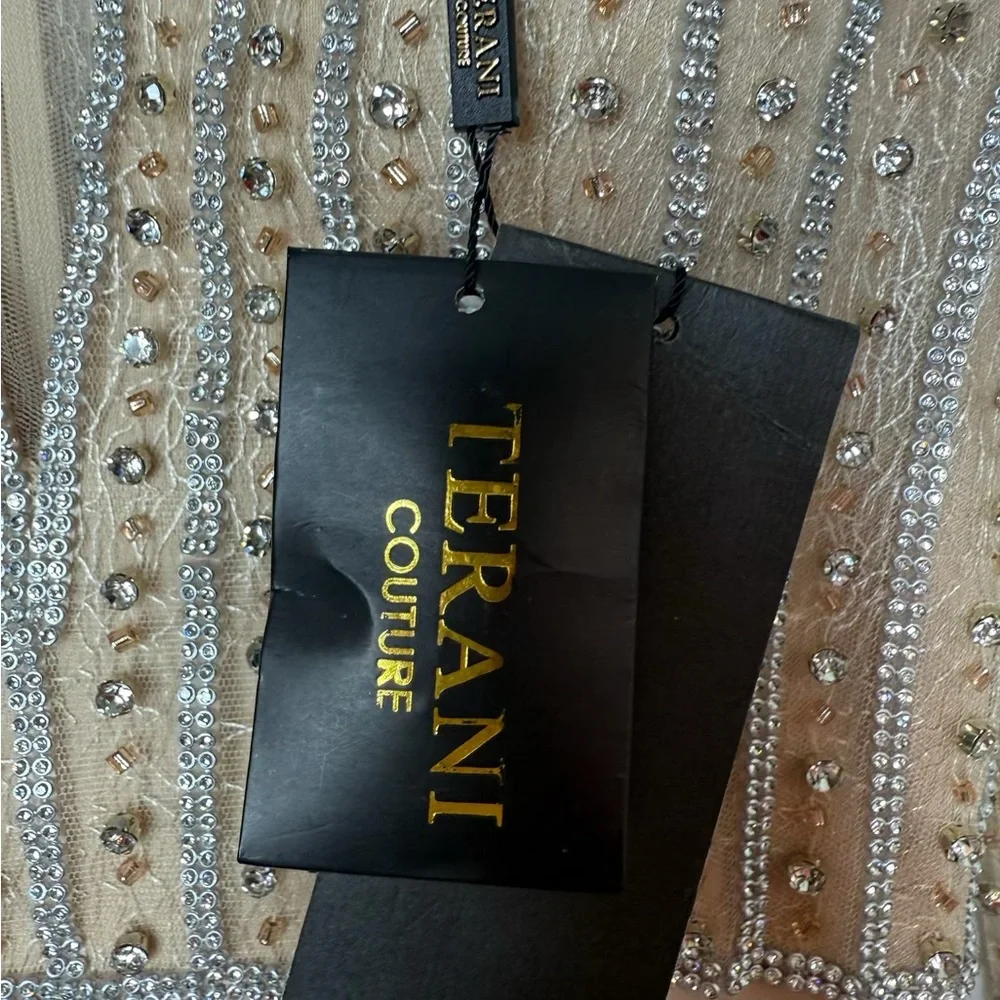 Terani Embellished Beaded Evening Prom Gown - Picture 5 of 6